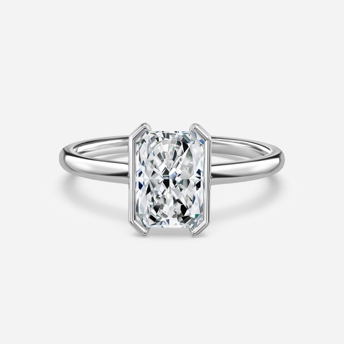 Radiant Bezel Engagement Ring