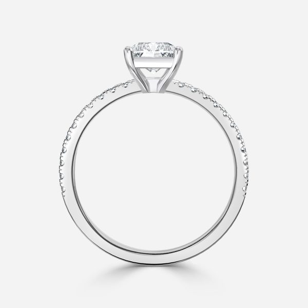 De La Luna Radiant Diamond Band Engagement Ring