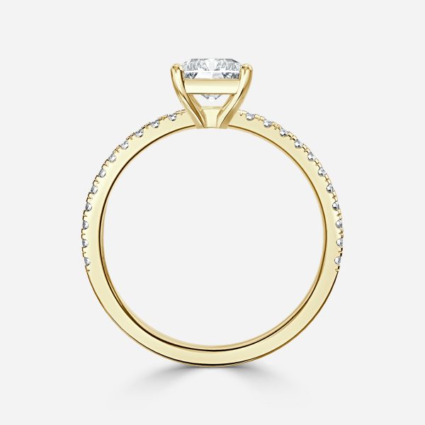 De La Luna Radiant Diamond Band Engagement Ring