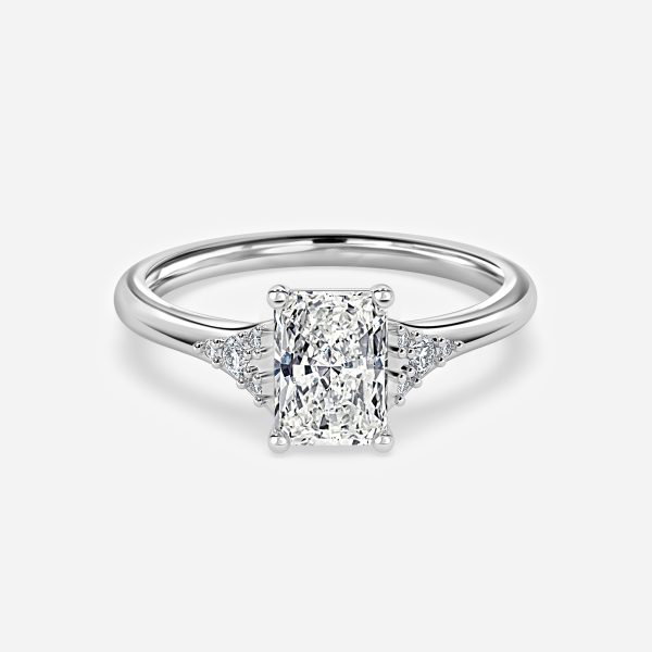 Radiant Cluster Engagement Ring