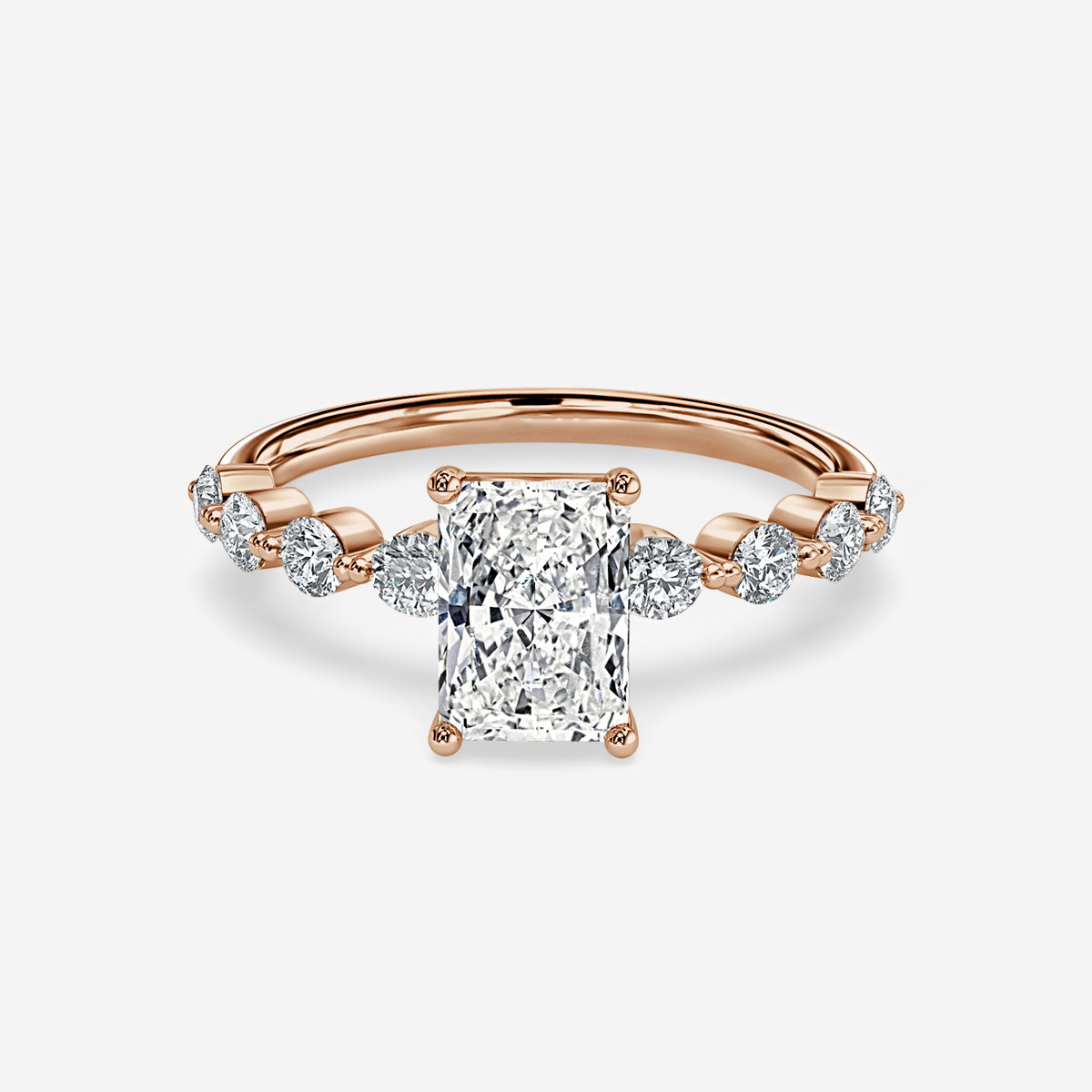 Radiant Unique Engagement Ring
