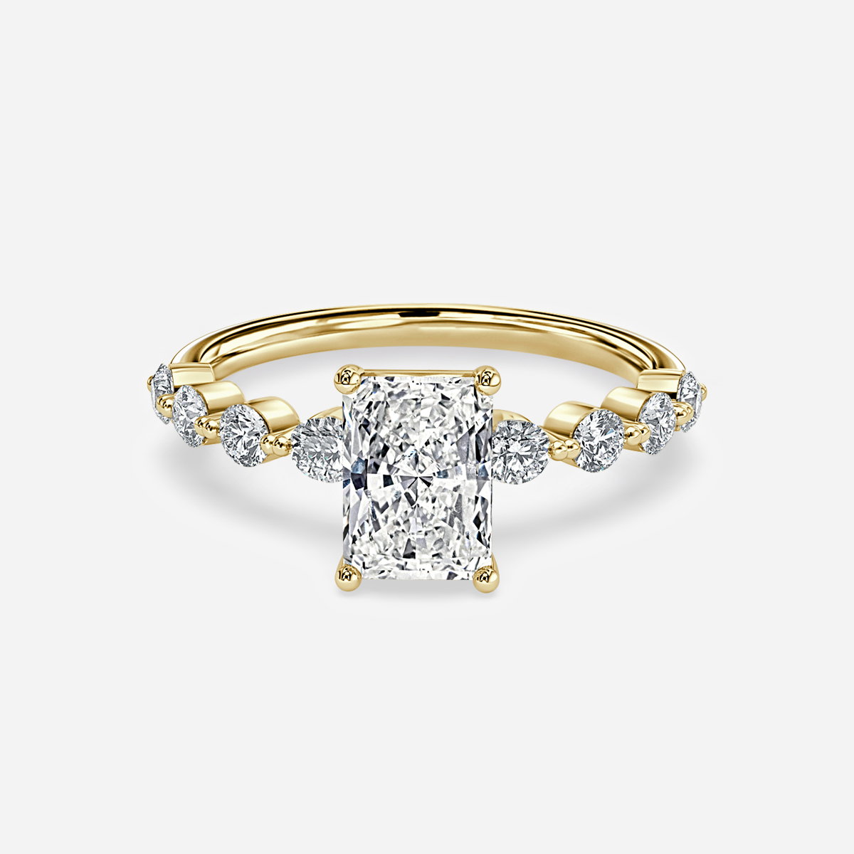 Radiant Unique Engagement Ring