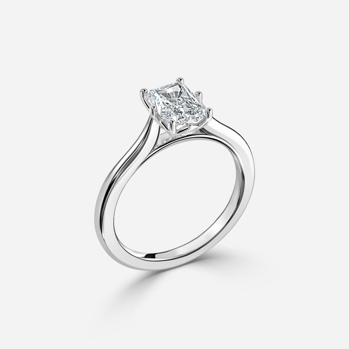 Radiant Solitaire Engagement Ring