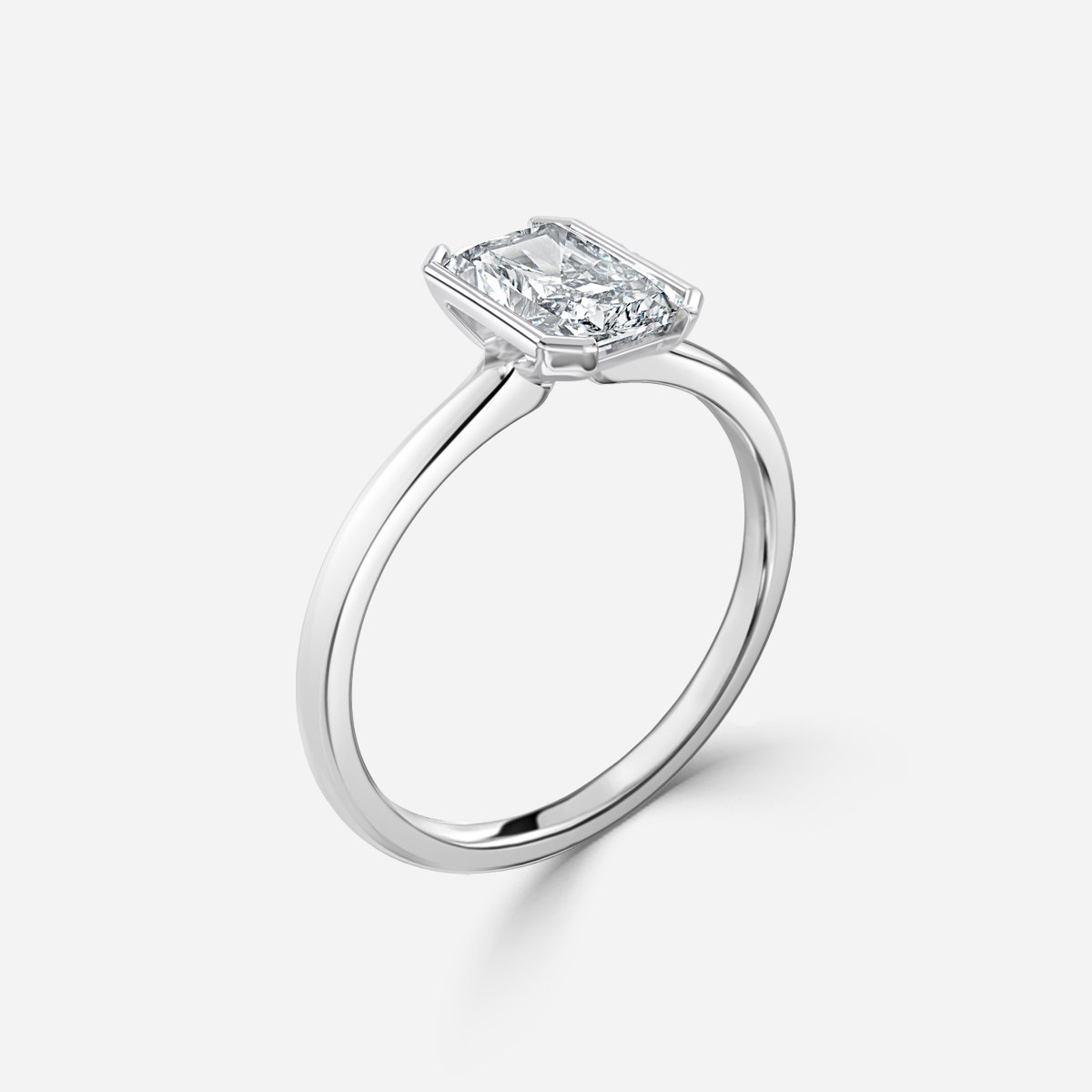 Radiant Bezel Engagement Ring