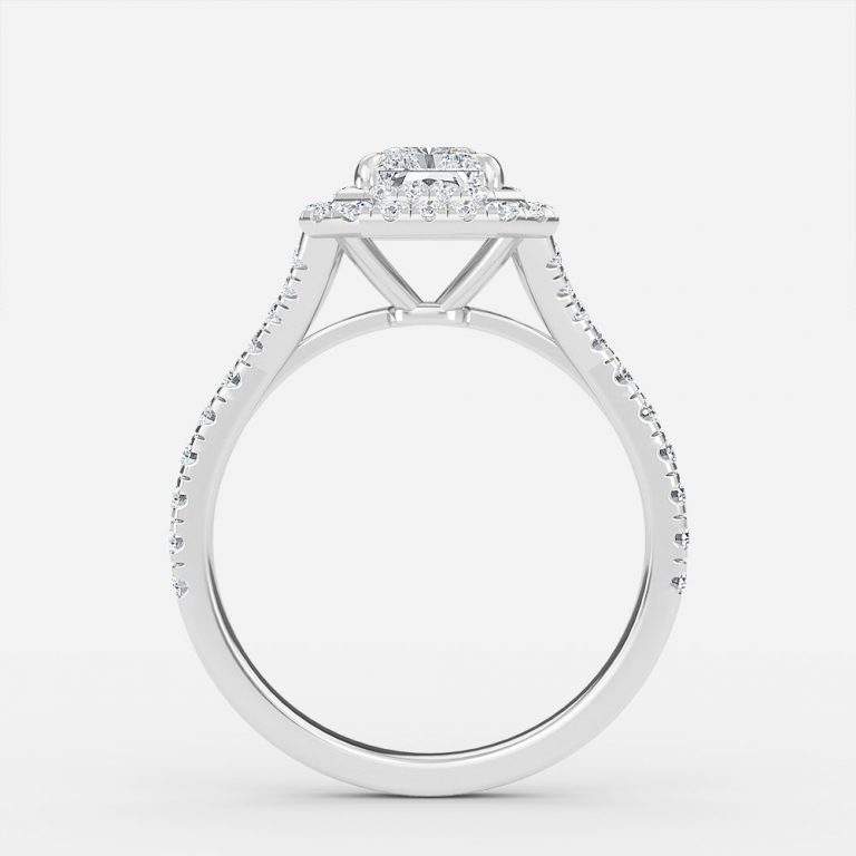 Radiant Double Halo Engagement Ring