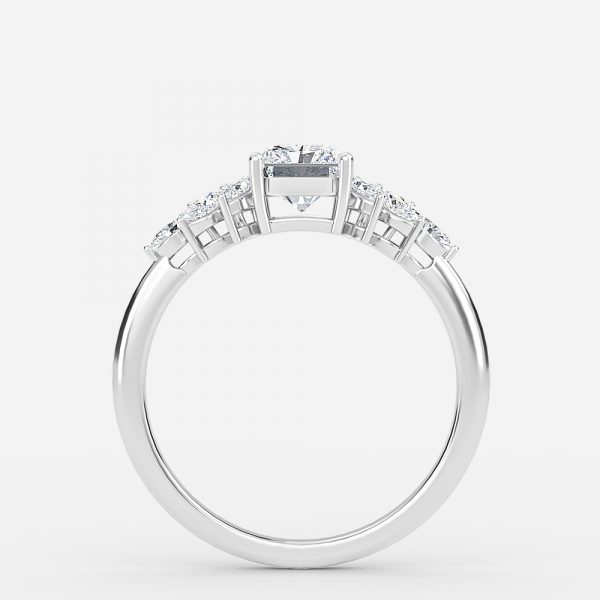 Radiant Cluster Engagement Ring