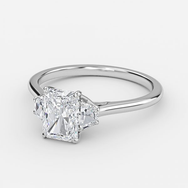 Radiant Three Stone Engagement Ring