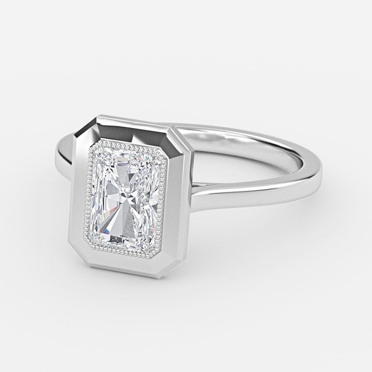 Radiant Bezel Engagement Ring