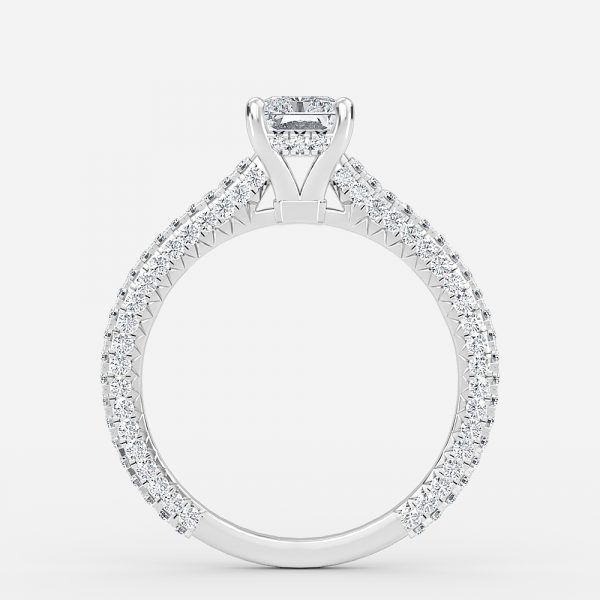Radiant Hidden Halo Engagement Ring