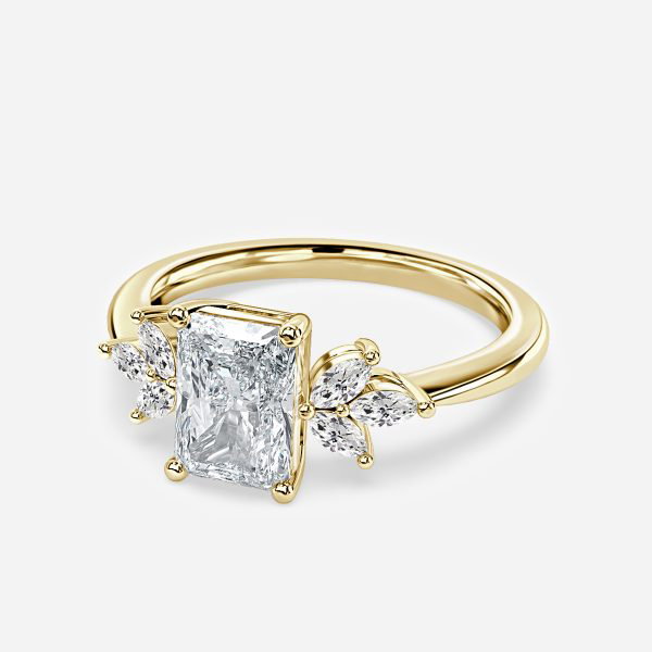 Radiant Cluster Engagement Ring