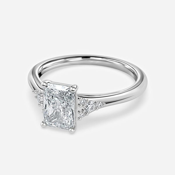 Radiant Cluster Engagement Ring