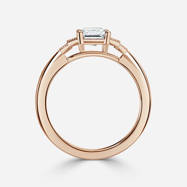 Radiant Three Stone Engagement Ring