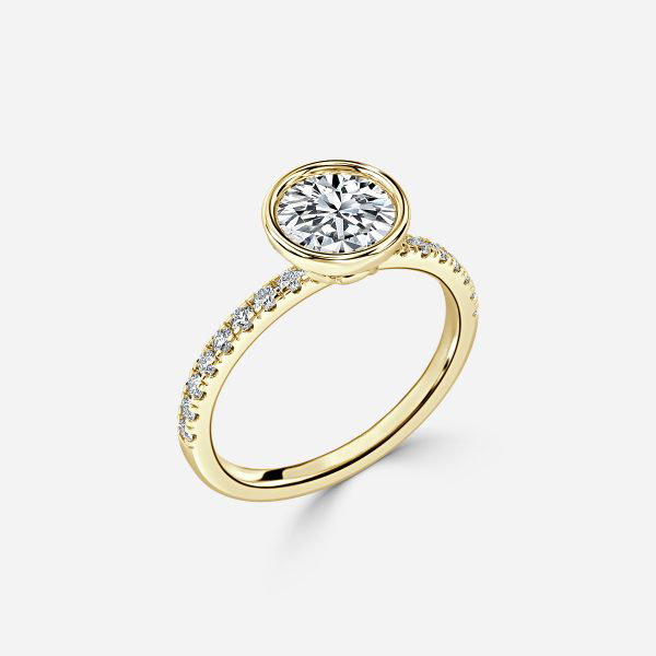 Round Bezel Engagement Ring