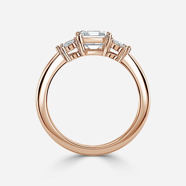 Asscher Cluster Engagement Ring