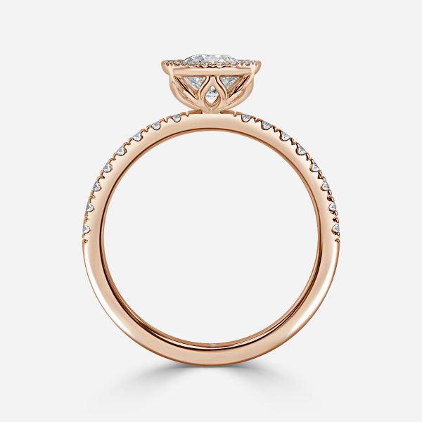 Cushion Halo Engagement Ring