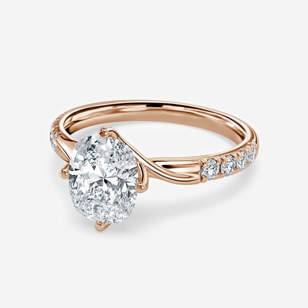 Cushion Diamond Band Engagement Ring