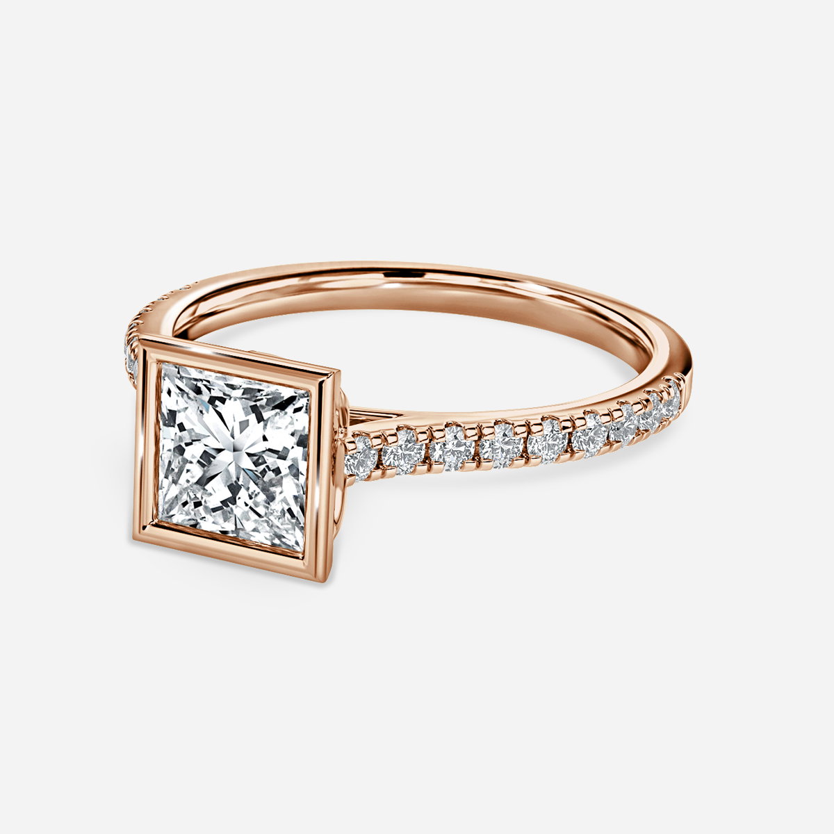 Princess Bezel Engagement Ring