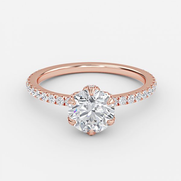 Round Dainty Engagement Ring