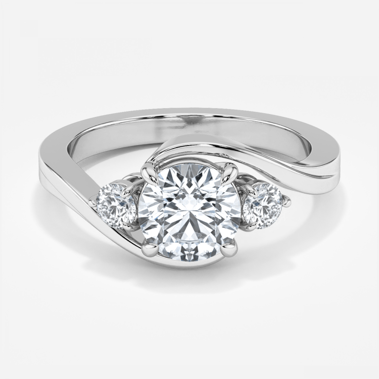 West Round Three Stone Engagement Ring