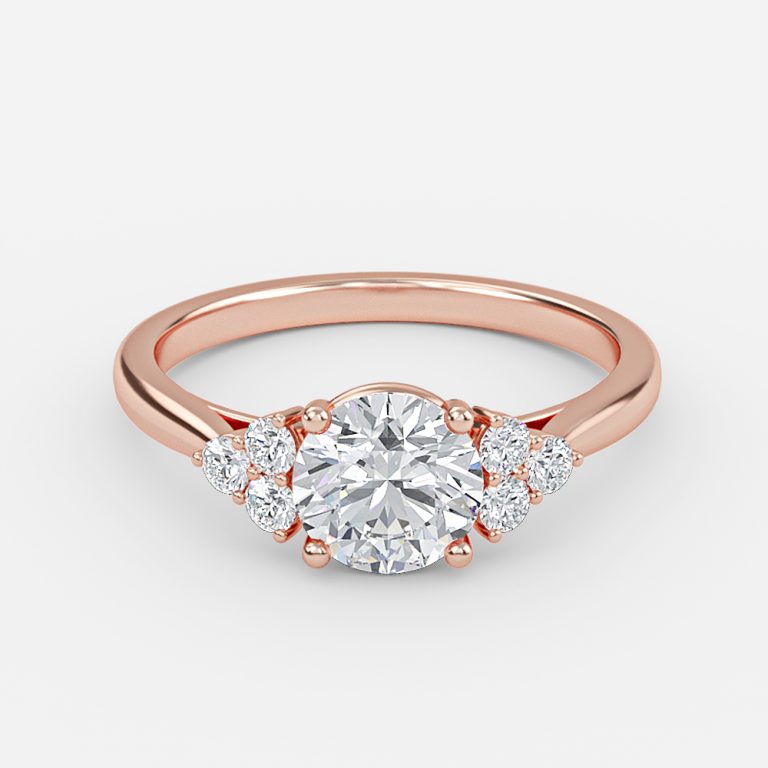 Round Cluster Engagement Ring