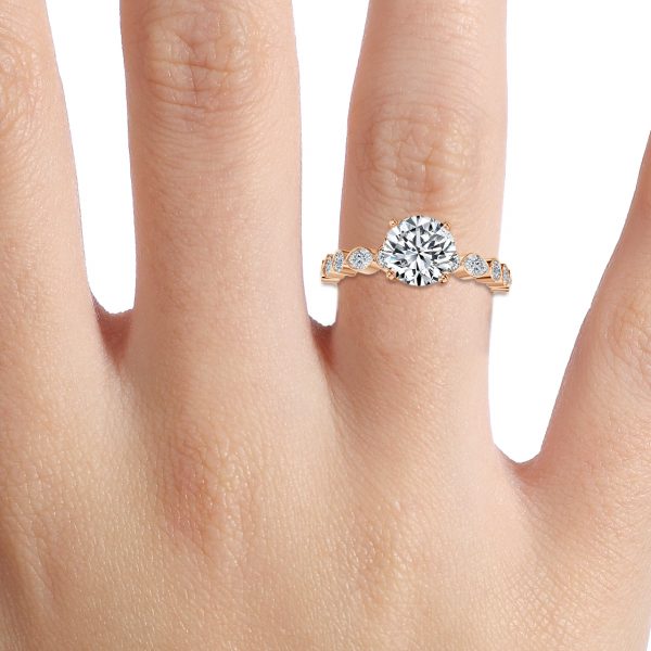 Round Unique Engagement Ring