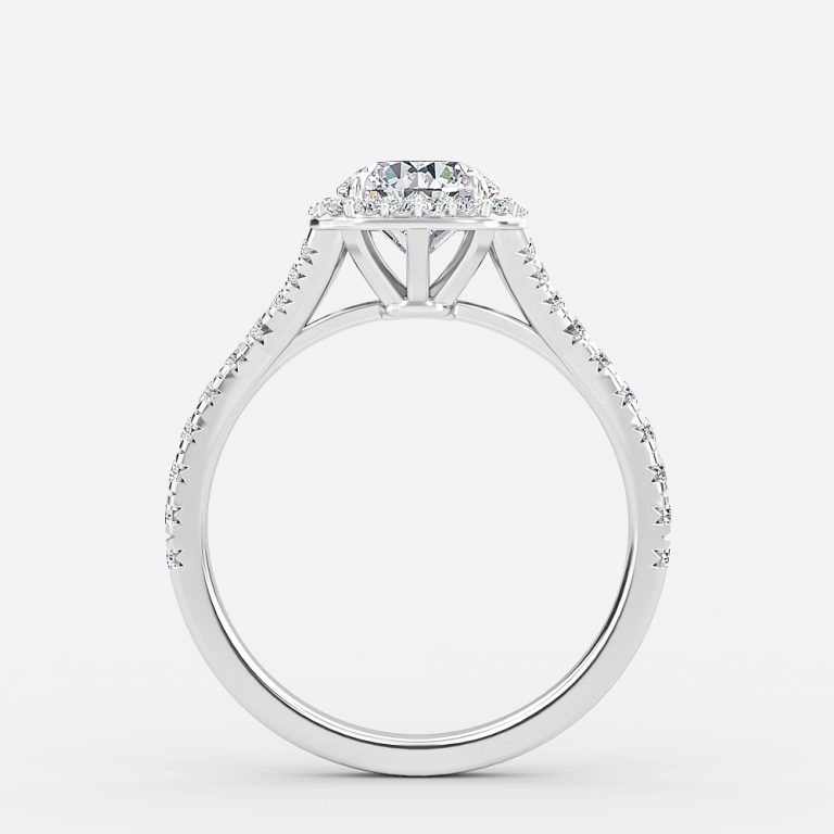 Round Halo Engagement Ring