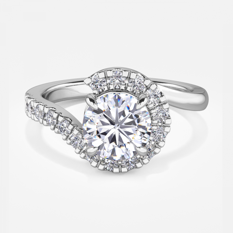 Round Halo Engagement Ring