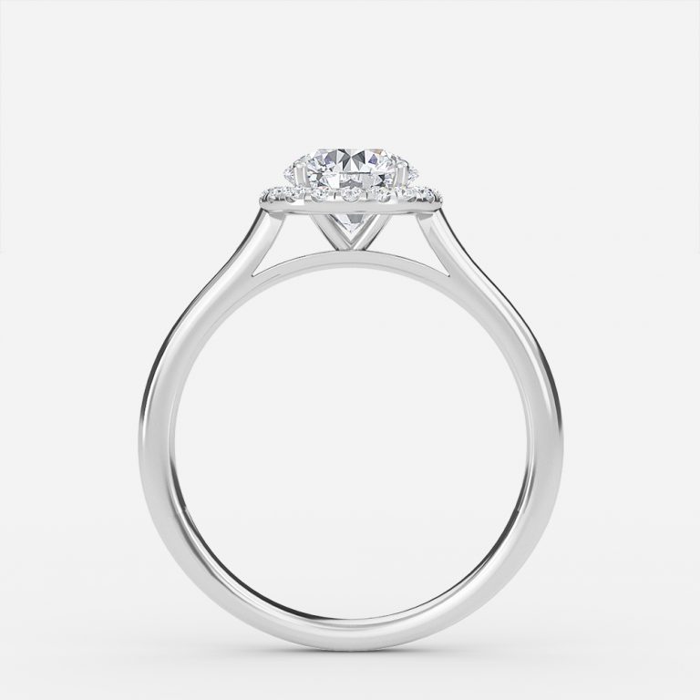 Round Halo Engagement Ring