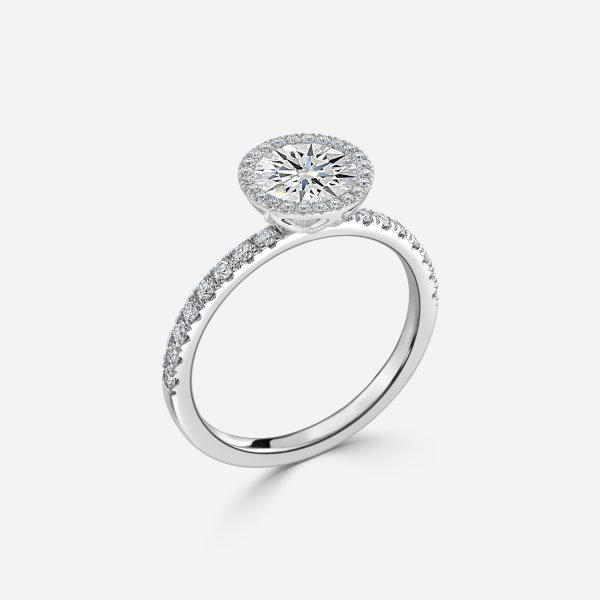 Round Halo Engagement Ring