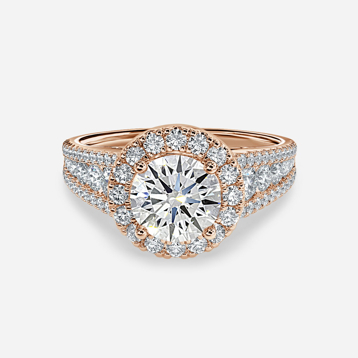 Round Halo Engagement Ring