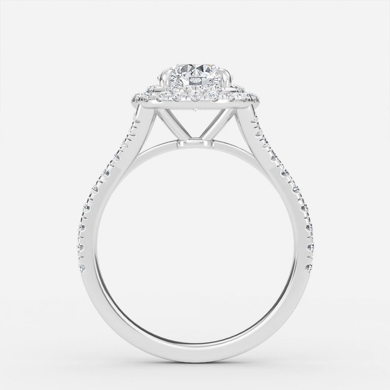 Round Double Halo Engagement Ring
