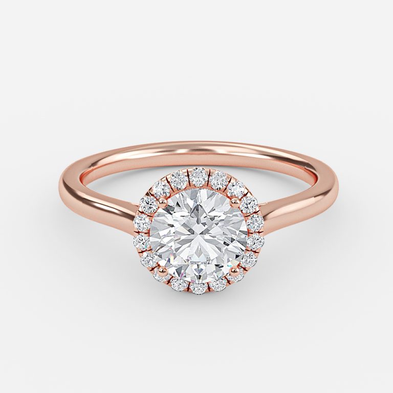 Round Halo Engagement Ring