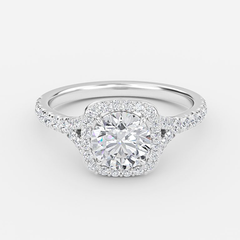 Round Halo Engagement Ring