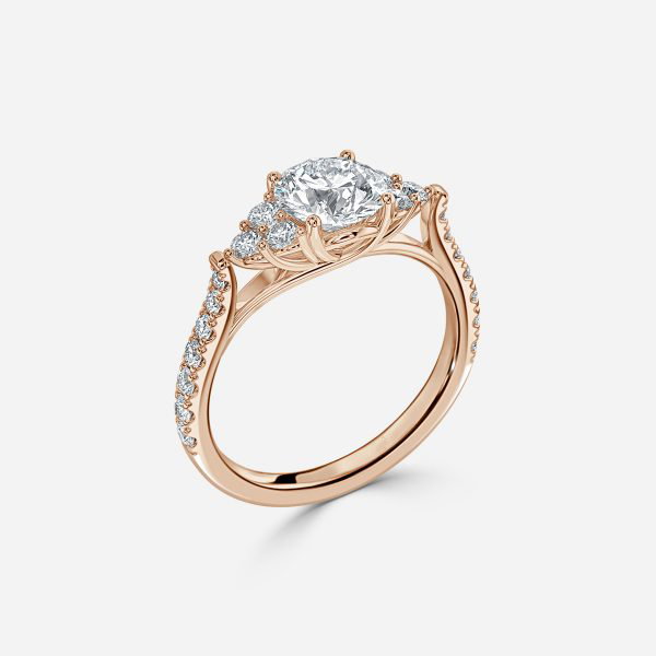 Round Cluster Engagement Ring