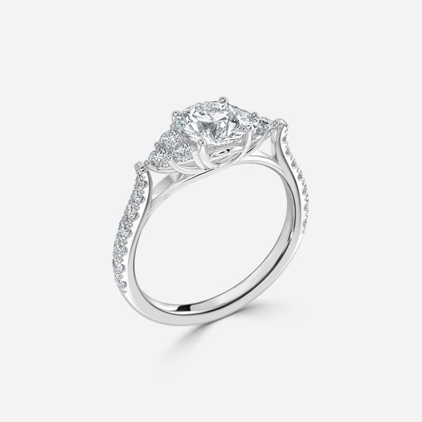 Round Cluster Engagement Ring
