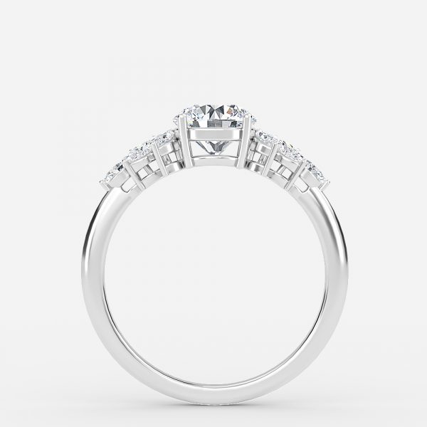 Round Cluster Engagement Ring