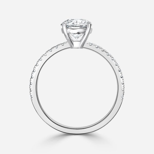 De La Luna Round Diamond Band Engagement Ring