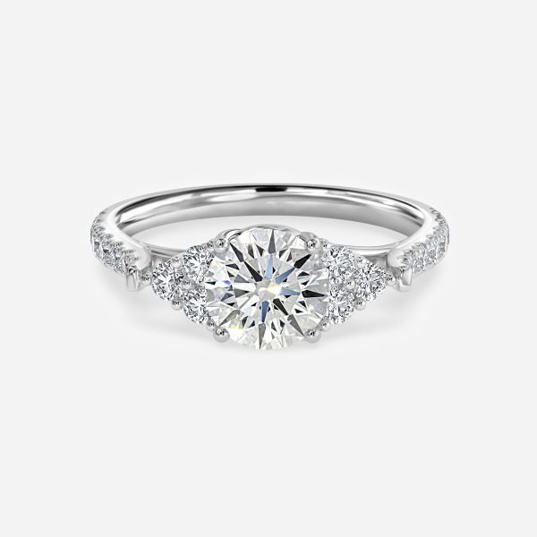 Round Cluster Engagement Ring