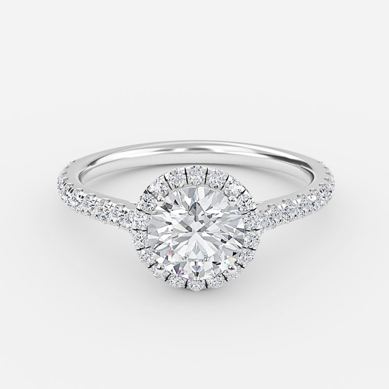 Round Halo Engagement Ring