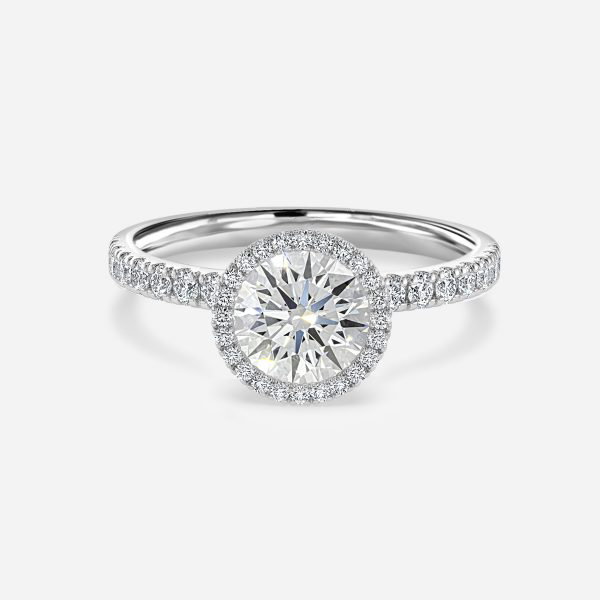 Round Halo Engagement Ring