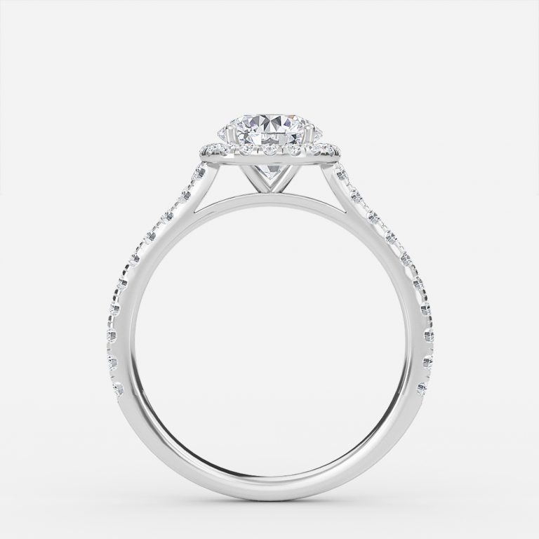 Round Halo Engagement Ring