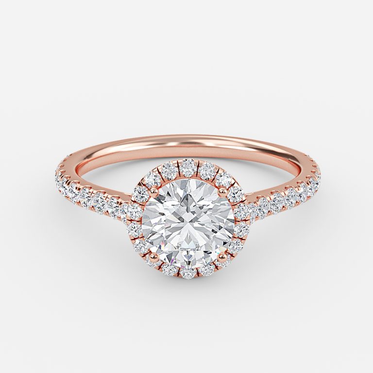 Round Halo Engagement Ring