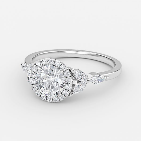 Round Halo Engagement Ring