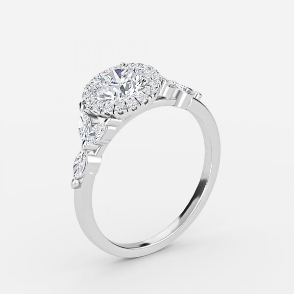 Round Halo Engagement Ring