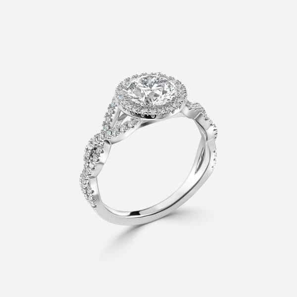 Round Halo Engagement Ring