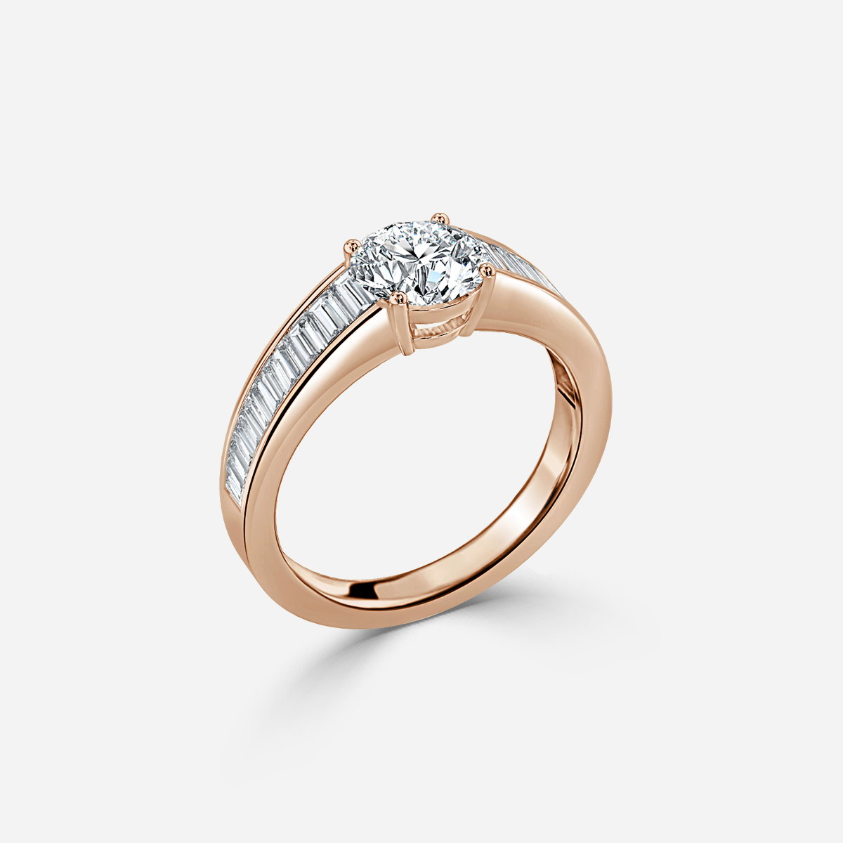 Round Unique Engagement Ring