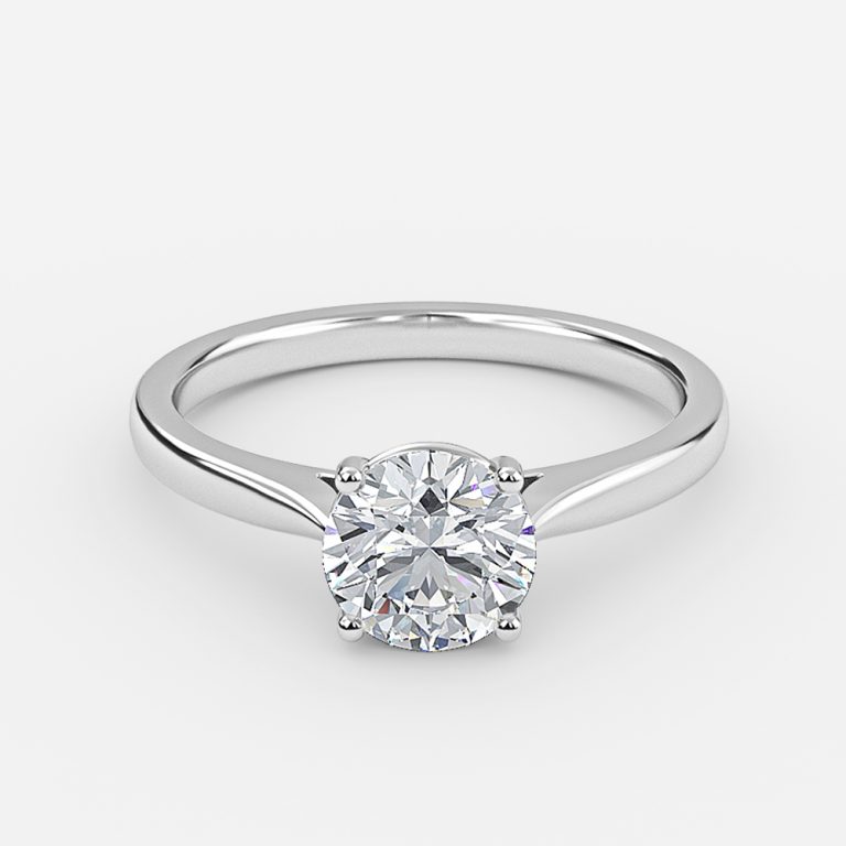 Plain Round Solitaire Engagement Ring