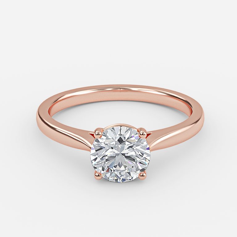 Plain Round Solitaire Engagement Ring