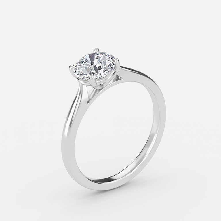 Plain Round Solitaire Engagement Ring