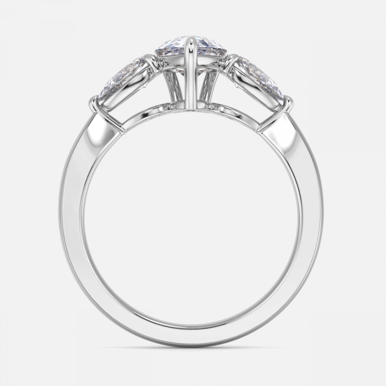 Pear Three Stone Engagement Ring